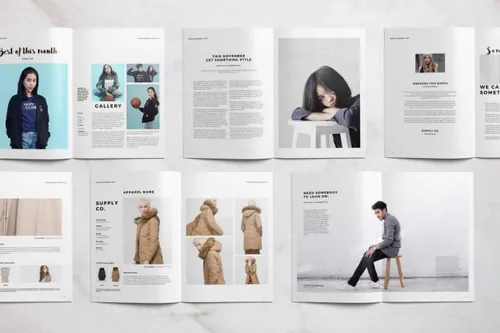 打开indesign如何-indesign排版模板26页时尚杂志画册 Marzia L