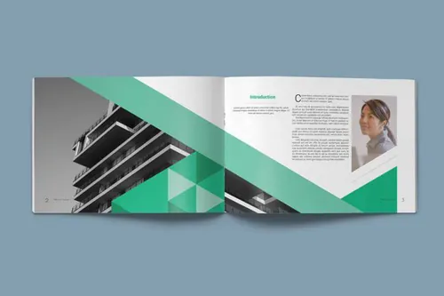 indesign 选中-indesign排版模板清洁的企业介绍画册 简约优雅的设计Com