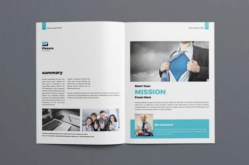 indesign图片文字-indesign排版模板24页易于编辑的高端时尚的公司简介年度