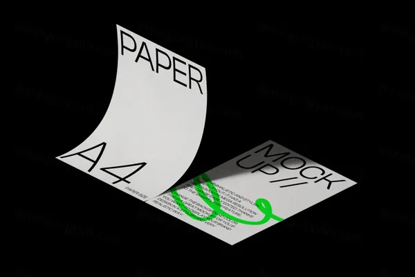 高质量极简主义宣传单海报设计贴图展示样机模板 Poster  Paper mockup-3