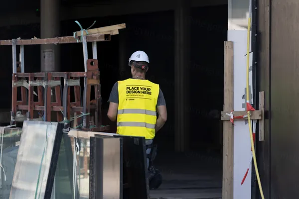 户外工地工人工服建筑公司企业服装品牌设计VI提案展示样机模板 Construction Mockup-1