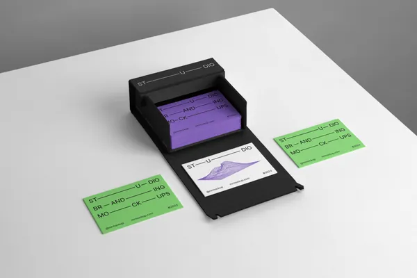 高质量商务名片工作室品牌VI设计提案贴图展示样机模板 Studio Branding Mockups-6