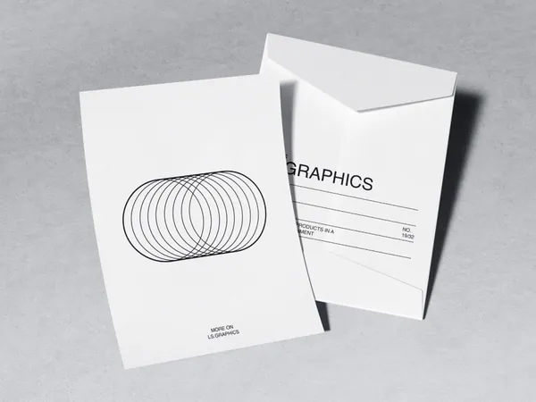极简主义文件袋品牌设计提案贴图展示样机模板素材 Qubus: Brutal Stationery Mockups-1