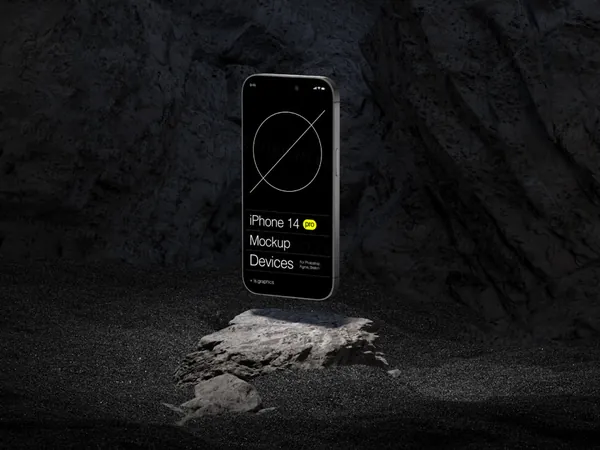 高质量苹果手机创意场景APP设计UI贴图展示样机模板 F - iPhone 14 Pro Max Mockups-2