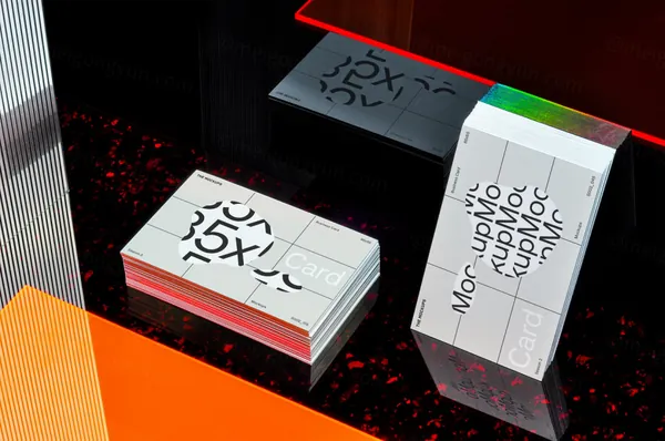 高质量实拍无CG企业品牌名片设计贴图展示样机模板 TM COLOUR 003