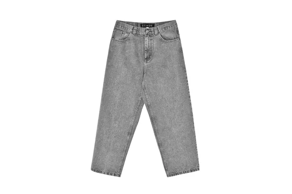 街头潮牌滑板牛仔裤服装设计贴图展示样机PSD模板 Skater Jeans Mockup