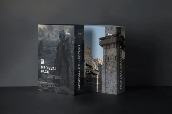 「权利的游戏」中世纪冷兵器时代3A游戏级骑士城堡他塔楼战马战争元素3D模型素材