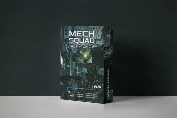 「战争机器」未来机甲战士人物角色机器零件3A级3D模型套装（含UE/VR文件）MECH SQUAD