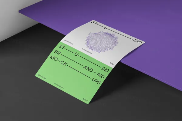 高质量单页宣传单海报工作室品牌VI设计提案贴图展示样机模板 Studio Branding Mockups