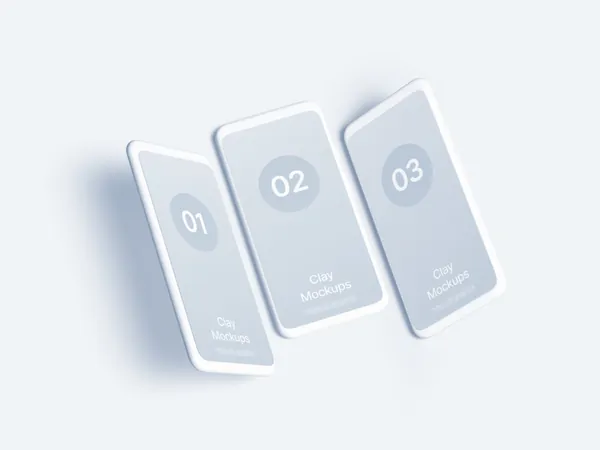 极简主义安卓手机APP设计UI界面贴图展示样机模板 Android Note Clay Mockups-4