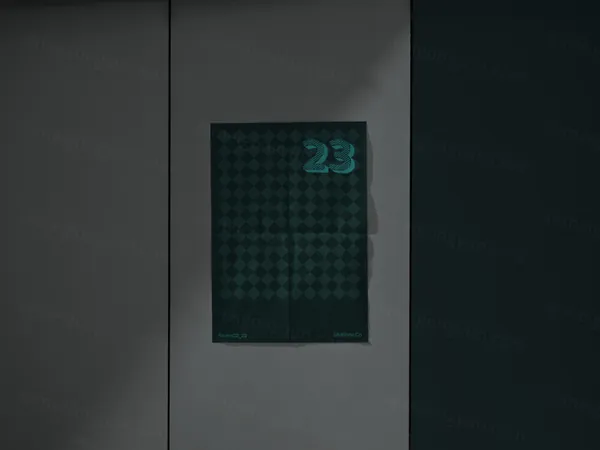 高级阴影传单单页海报宣传单设计贴图展示样机模板 A22-23