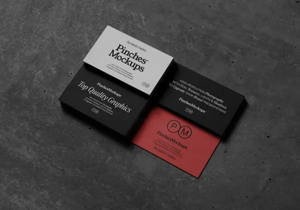 高质量实拍商务名片企业品牌设计提案贴图展示样机模板素材 Businesses Card Mockup-8