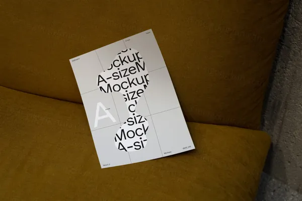 高级阴影传单单页海报宣传单设计贴图展示样机模板 S002-022