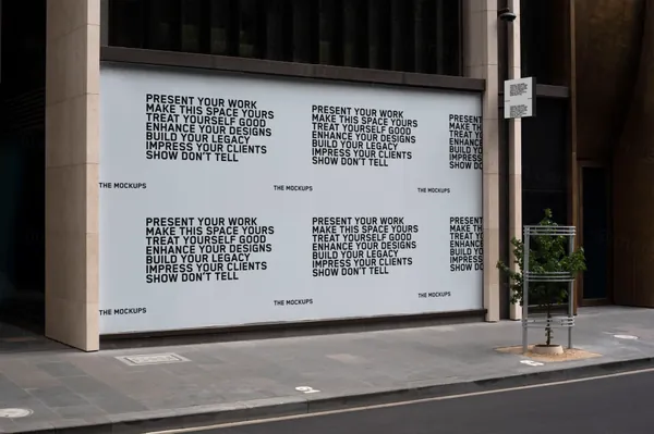 高质量城市摄影都市街道墙体广告牌海报设计贴图展示样机模板 TM-BILLBOARD-018