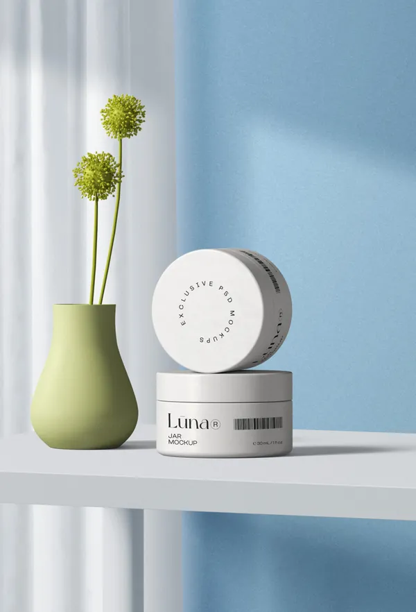 高质量美白防晒乳霜美容化妆品品牌包装设计贴图展示样机模板 Cosmetics mockup-4