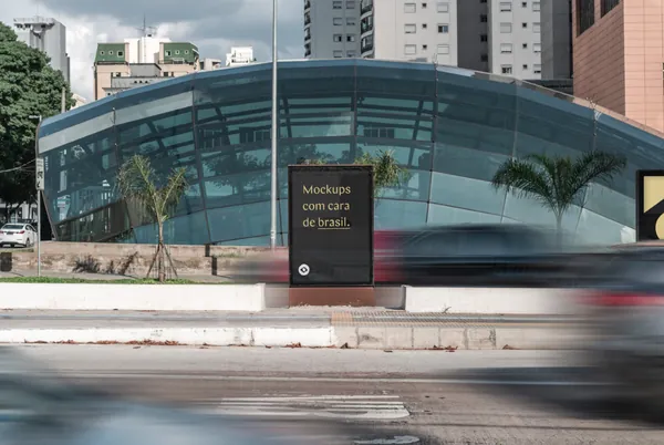 高质量高清摄影数字显示屏户外灯箱广告设计贴图展示样机模板 Digital Screen Mockup-2