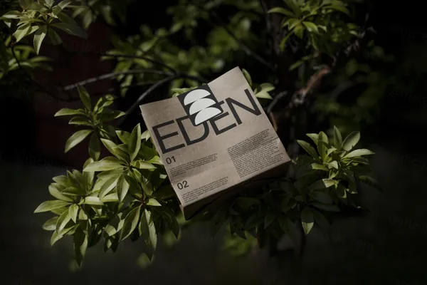 高质量环保纸袋外卖品牌包装设计贴图展示样机模板素材 Eco Pouch Mockup-2