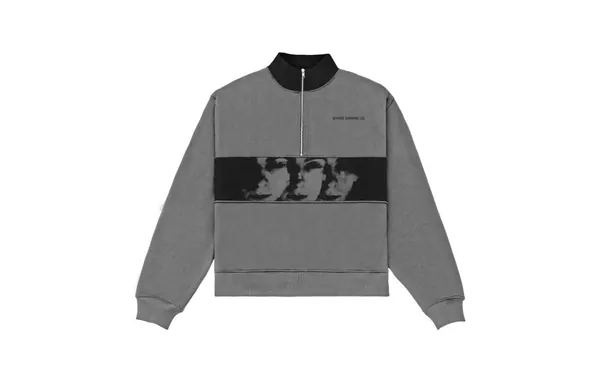 街头潮牌拉链运动衫卫衣服装设计贴图展示样机模板 Zip Sweatshirt PSD Mockup