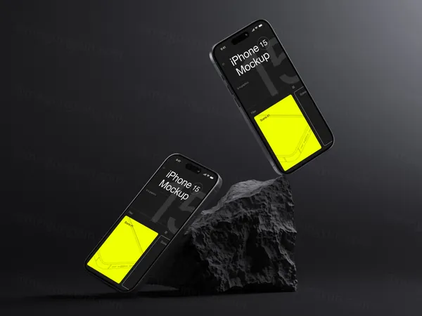 最新iPhone 15时尚潮流创意场景贴图展示样机模板素材 iPhone 15 Pro Mockup-10