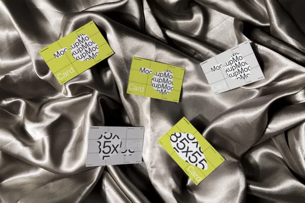 高质量实拍无CG企业品牌名片设计贴图展示样机模板 TM FABRIC 003