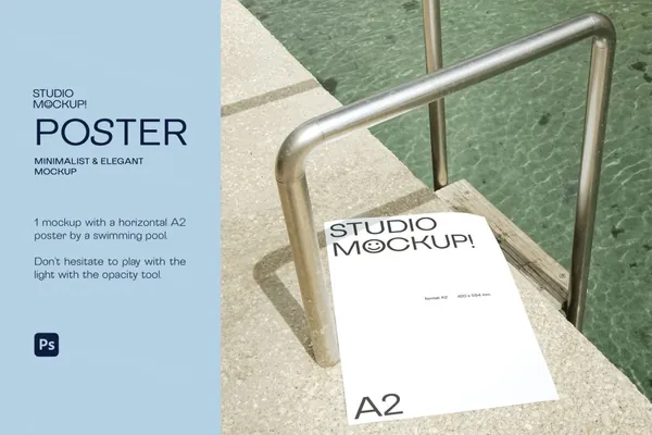 极简主义优雅宣传单广告海报设计贴图展示样机模板素材 MINIMALIST POSTER MOCKUP-13