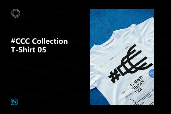 高端户外实拍无CG平铺T恤潮牌服饰设计贴图展示样机模板-2