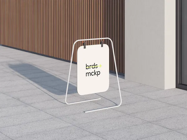 高质量商场商店路牌指示牌广告展示牌设计提案贴图展示样机模板 Boards Mockups-6