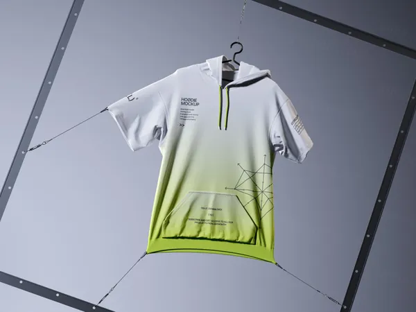 高质量卫衣连帽衫服装设计灯光个性场景展示样机模板 Hoodie and Sweatshirt Mockup-3