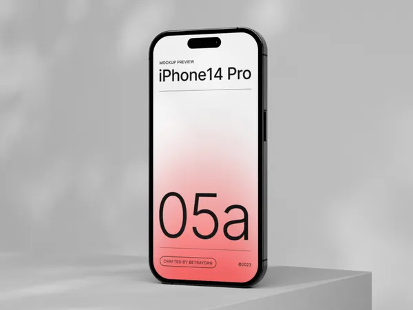 极简创意场景苹果手机UI界面APP展示样机模板素材 Colourful iPhone 14 Pro Mockups-4