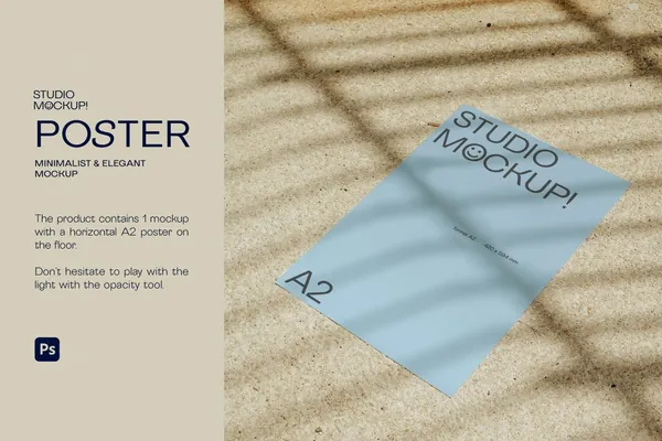 极简主义优雅宣传单广告海报设计贴图展示样机模板素材 MINIMALIST POSTER MOCKUP-10