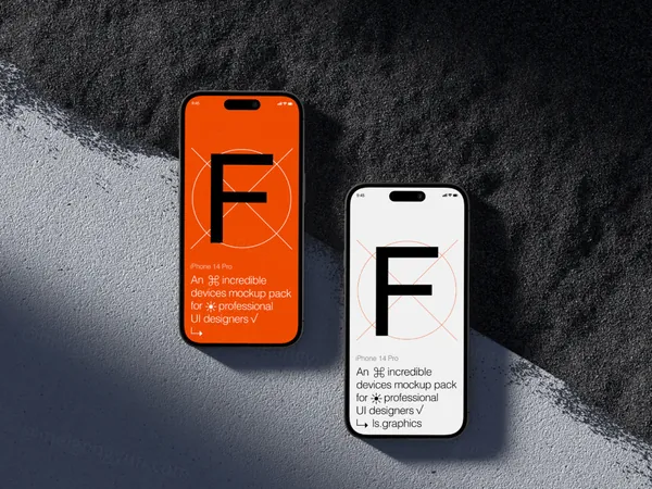 高质量苹果手机创意场景APP设计UI贴图展示样机模板 F - iPhone 14 Pro Max Mockups-15