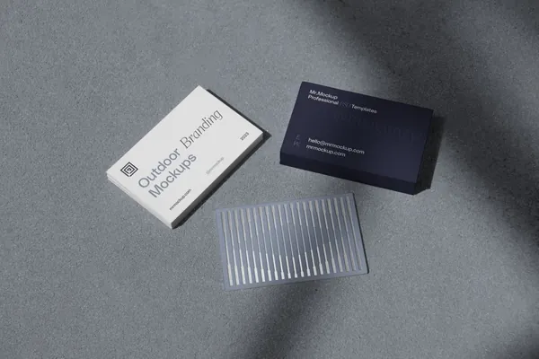 高质量户外商务名片品牌设计提案贴图展示样机模板 Outdoor Branding Mockup-3