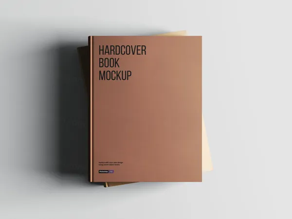 高质量笔记本硬装书籍设计贴图展示样机模板 Hardcover Book Mockups-4