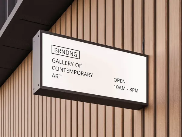 高质量灯箱招牌指示牌路牌导视系统设计提案贴图展示样机模板 Lightbox Signs Mockups-9