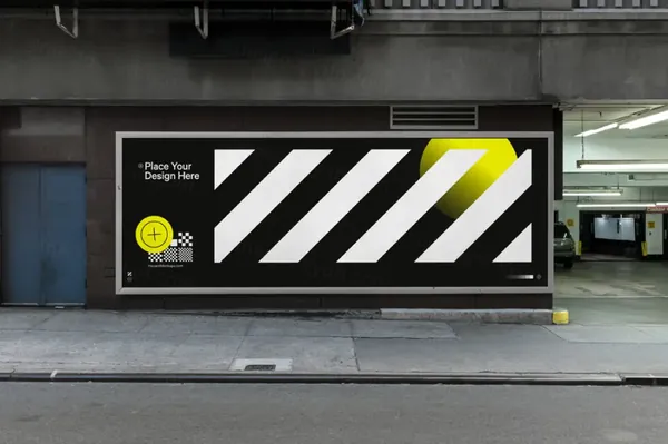 户外都市街头墙体巨幅广告牌海报设计提案贴图展示样机模板 Urban Banner Mockup-2