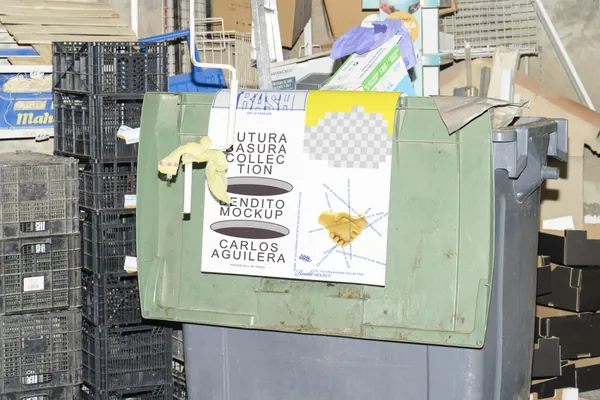 末日废土风废弃杂乱垃圾场景海报传单招贴设计贴图展示样机模板 Poster Mockup-24