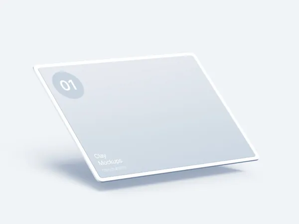 极简主义电脑显示器Web网页设计UI贴图展示样机模板 Monitor Clay Mockups-4