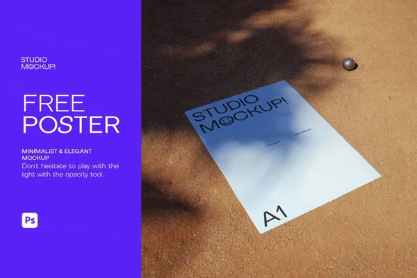 极简主义优雅宣传单广告海报设计贴图展示样机模板素材 MINIMALIST POSTER MOCKUP-5