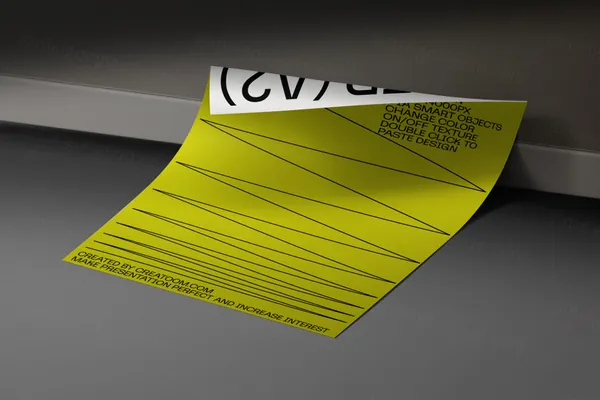 高质量极简主义宣传单海报设计贴图展示样机模板 Poster  Paper mockup-17