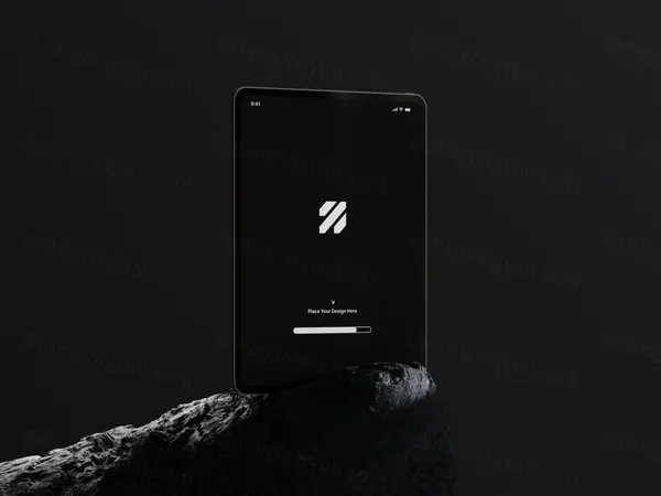 高质量3D渲染抽象场景苹果平板电脑Web网页设计贴图展示PSD样机模板素材 iPad Mockups-3