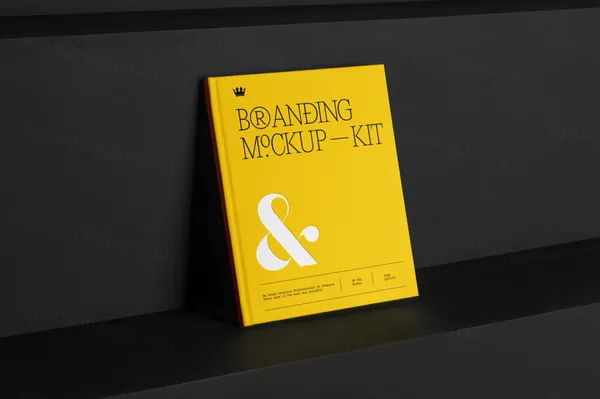 高端书籍封面品牌VI设计提案贴图展示样机模板 Book Branding Mockups