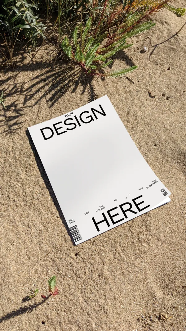 潮流小清新风高清实拍户外宣传单海报设计贴图展示样机模板-11