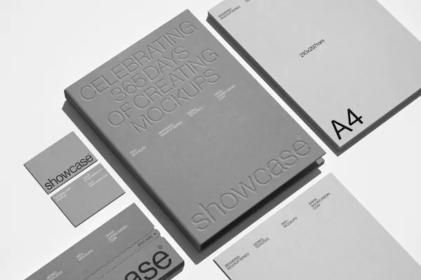 高质量极简主义高端企业品牌VI设计提案贴图展示样机模板素材 Branding Mockup-1