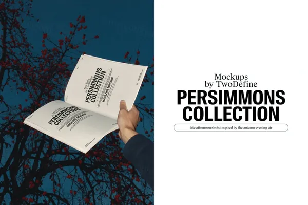 夜晚户外实拍手持杂志书籍设计贴图展示样机模板素材  Magazine Mockup-3