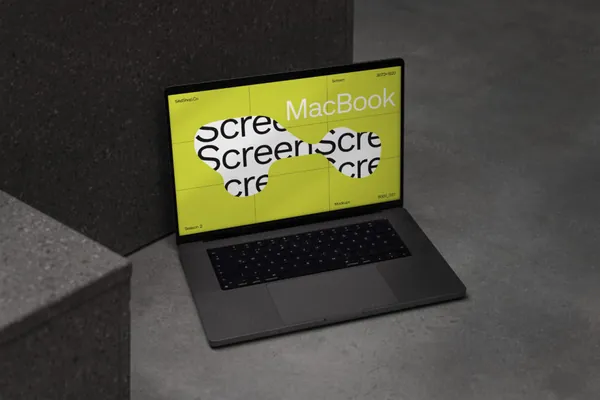 高质量苹果笔记本网页设计贴图Web提案展示样机模板  S002-037