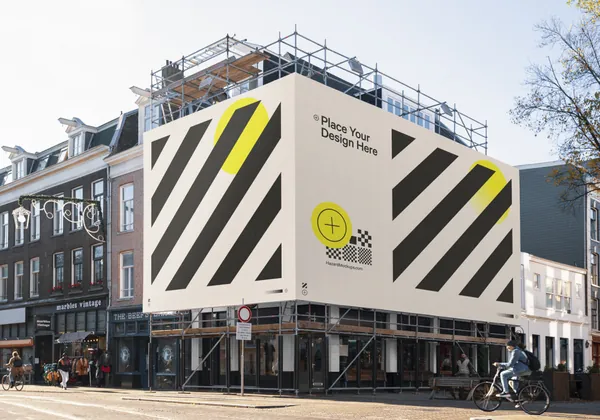 潮流户外都市街头墙体巨幅广告牌海报设计提案贴图展示样机模板 Urban Poster Mockup-5