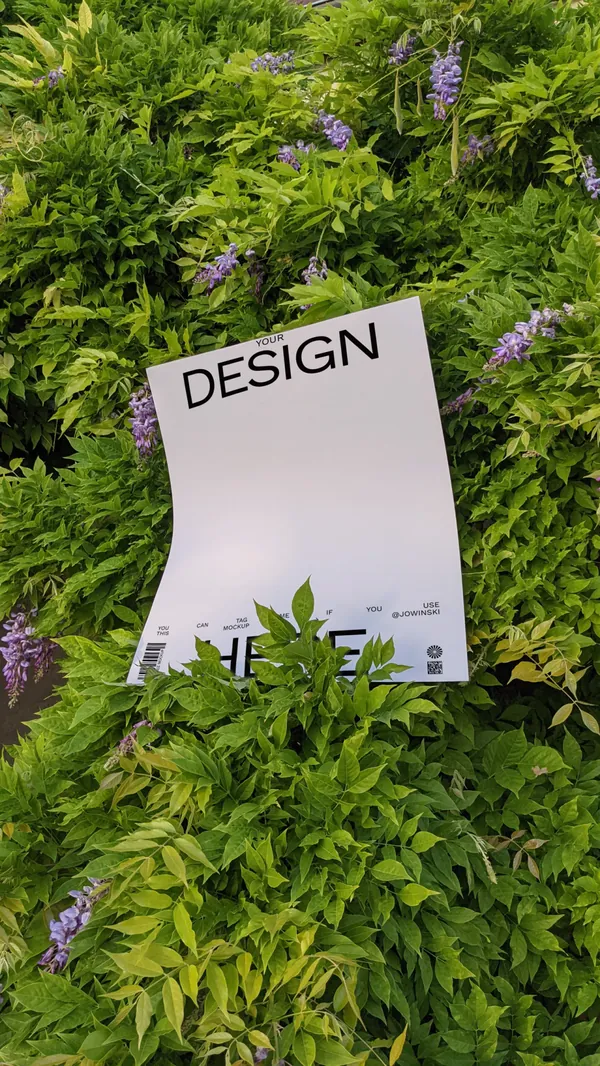 潮流小清新风高清实拍户外宣传单海报设计贴图展示样机模板-4