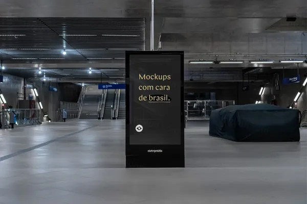 高质量高清摄影数字显示屏户外灯箱广告设计贴图展示样机模板 Digital Screen Mockup-4