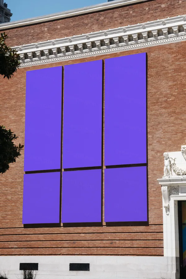 加利福尼亚街头高楼巨幅广告牌海报设计贴图展示样机模板素材 ARTD FLA Billboard 011