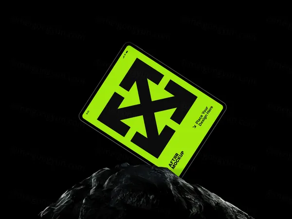 高质量3D渲染抽象场景苹果平板电脑Web网页设计贴图展示PSD样机模板素材 iPad Mockups-12